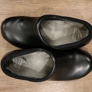 DANSKO Kelsey Black Leather Slip On Clog Shoes 5403020200 Sz EU 36/ US 6-6.5